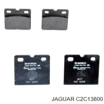 C2C13800 Jaguar Колодки гальмівні задні, дискові