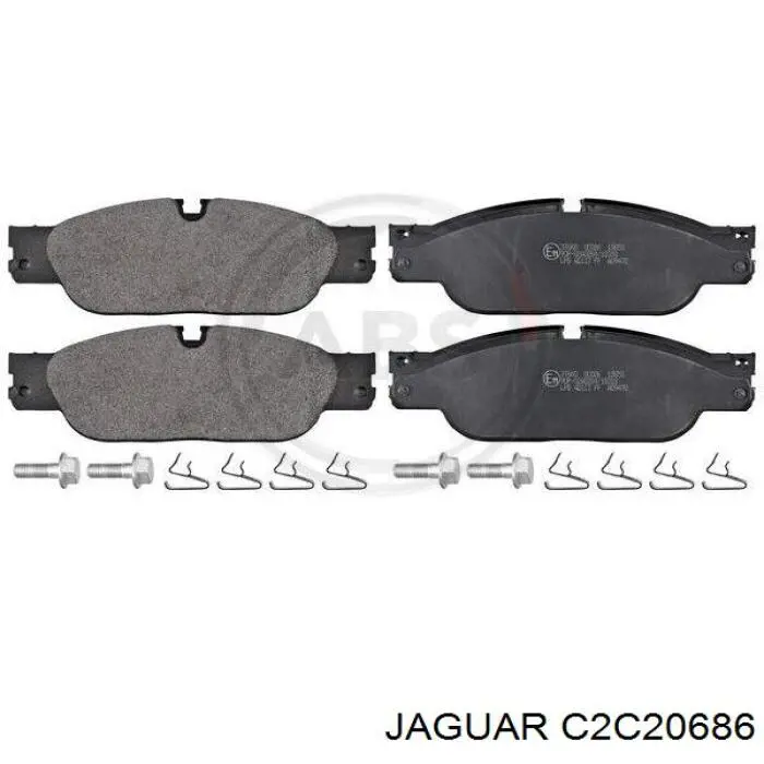 Передні тормозні колодки C2C20686 Jaguar