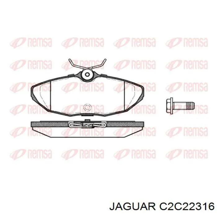 C2C22316 Jaguar колодки гальмові задні, дискові