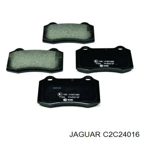 C2C24016 Jaguar колодки гальмові задні, дискові
