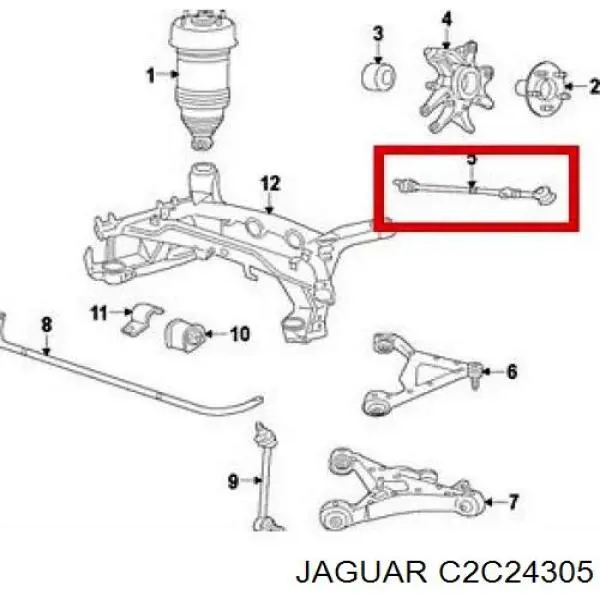 Купити C2C24305 Jaguar Тяга поперечна задньої підвіски