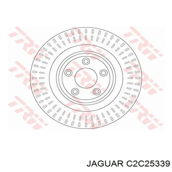Купити C2C25339 Jaguar Диск заднього гальма