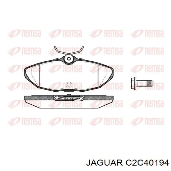 Задні гальмівні колодки C2C40194 Jaguar