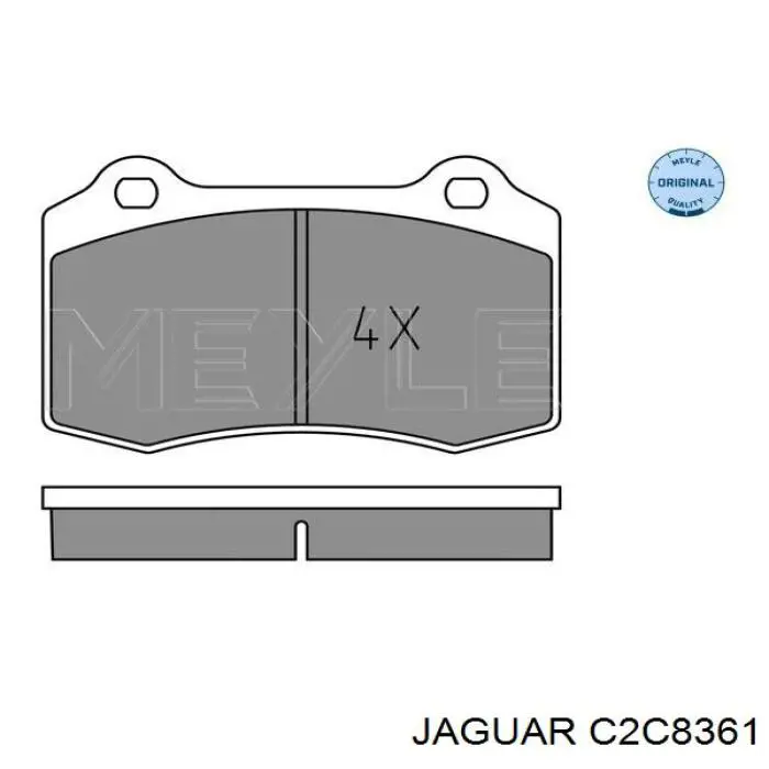 Колодки гальмові задні, дискові C2C8361 Jaguar