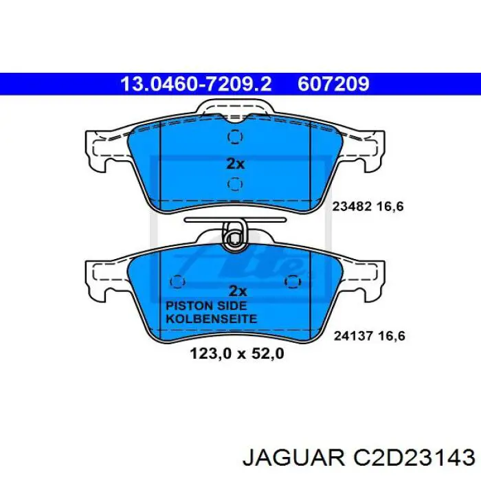Купити C2D23143 Jaguar Задні колодки