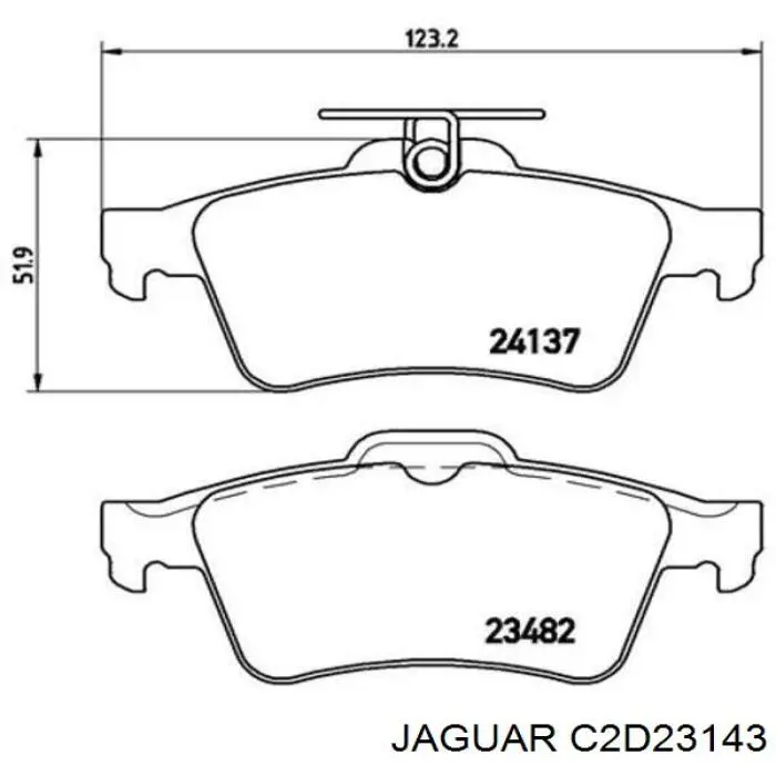 Колодки гальмові задні, дискові C2D23143 Jaguar