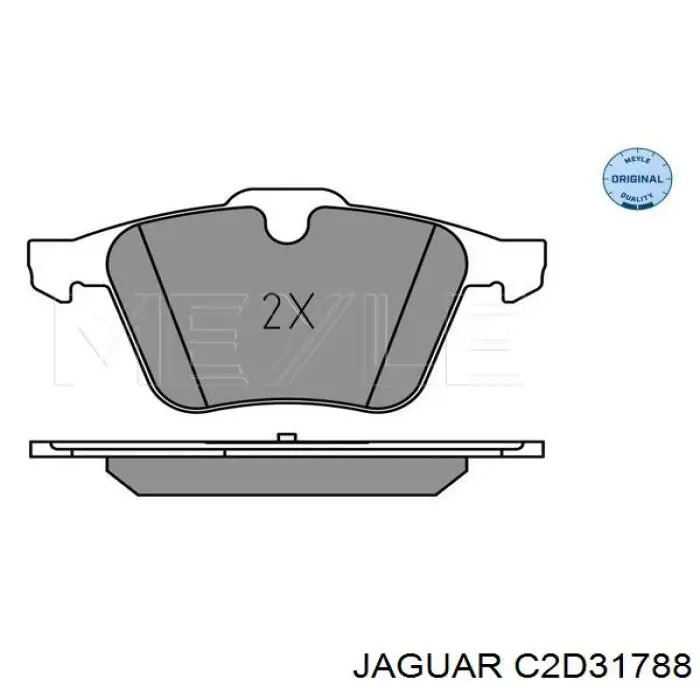 Колодки гальмівні передні, дискові C2D31788 Jaguar