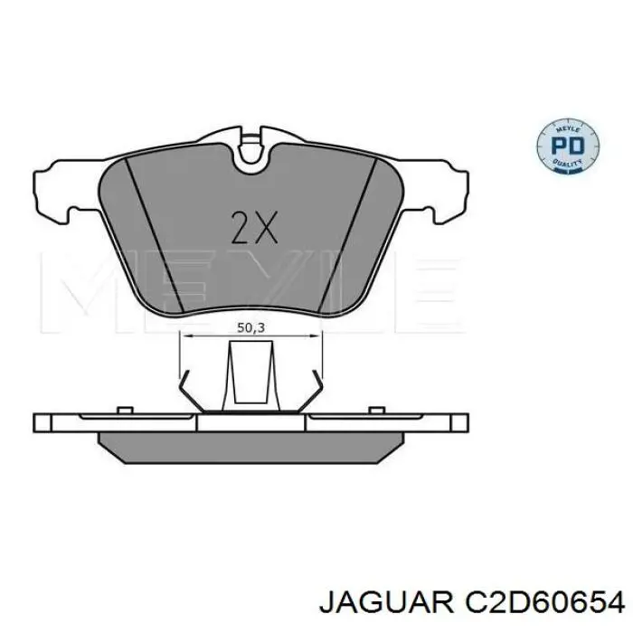 Колодки гальмівні передні, дискові C2D60654 Jaguar