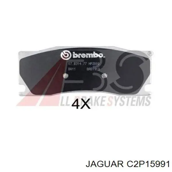 Гальмівні колодки Jaguar C2P15991 ціна, від 41.31 USD