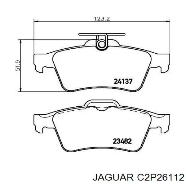 Колодки гальмові задні, дискові C2P26112 Jaguar