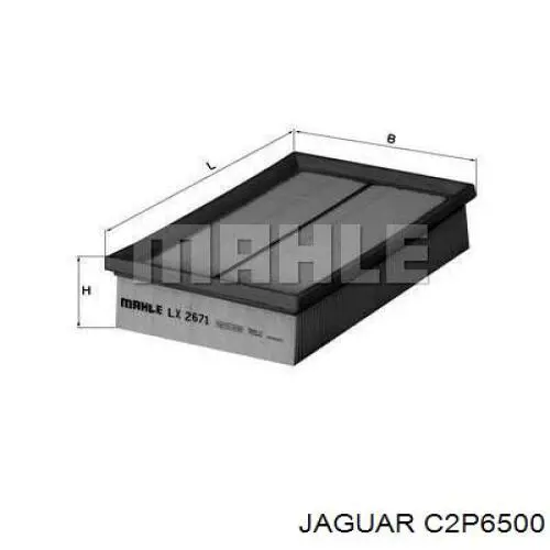 Повітряний фільтр C2P6500 Jaguar