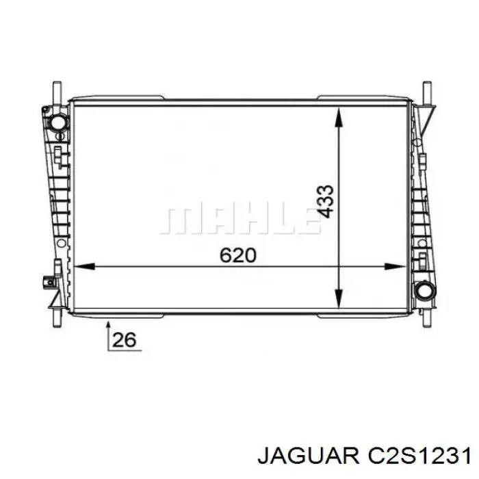 C2S1231 Jaguar Радіатор охолодження двигуна