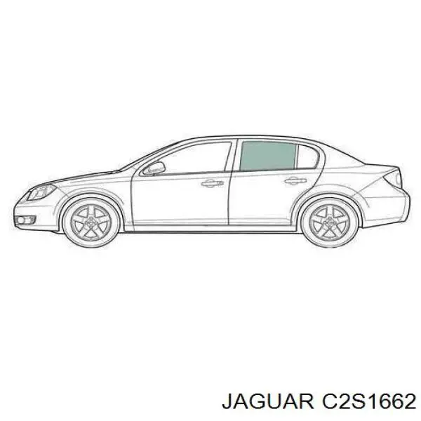 C2S1662 Jaguar Скло задніх дверей, лівих