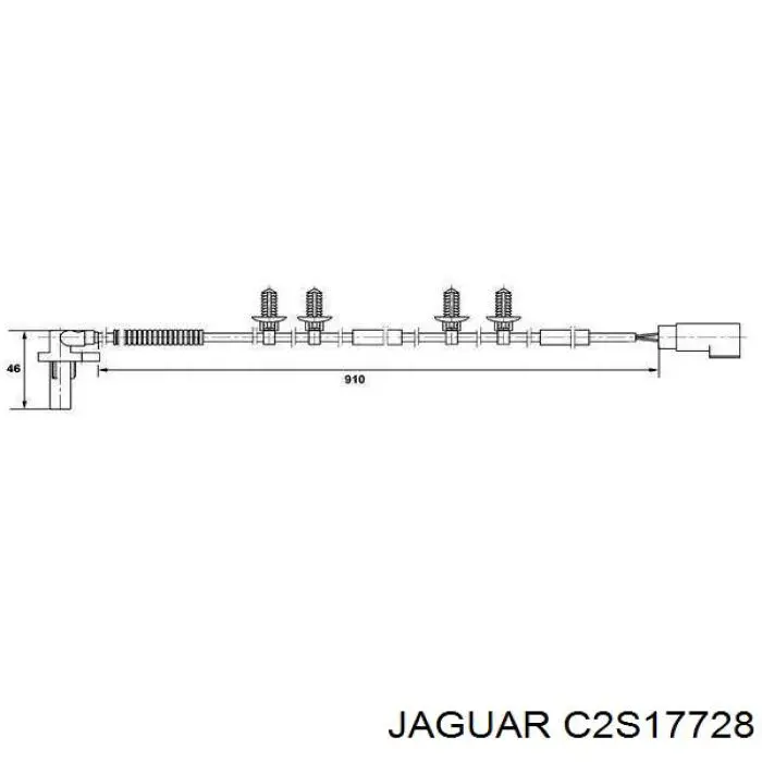  Датчик АБС (ABS) задній, правий Jaguar X-type 