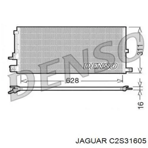 Конденсатор кондиціонера Jaguar C2S31605 ціна, від 105.49 USD