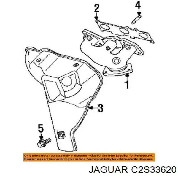 Прокладка випускного колектора C2S33620 Jaguar