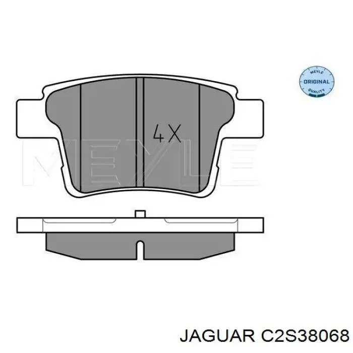 C2S38068 Jaguar колодки гальмові задні, дискові