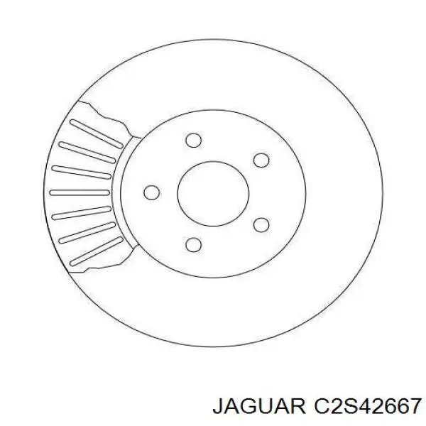 Диск гальмівний передній C2S42667 Jaguar