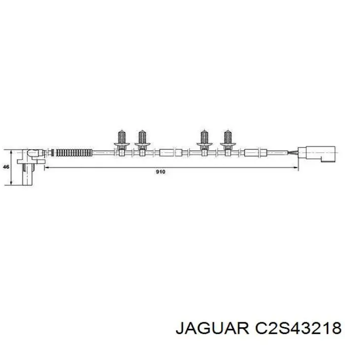 C2S43218 Jaguar Датчик ABS задній лівий