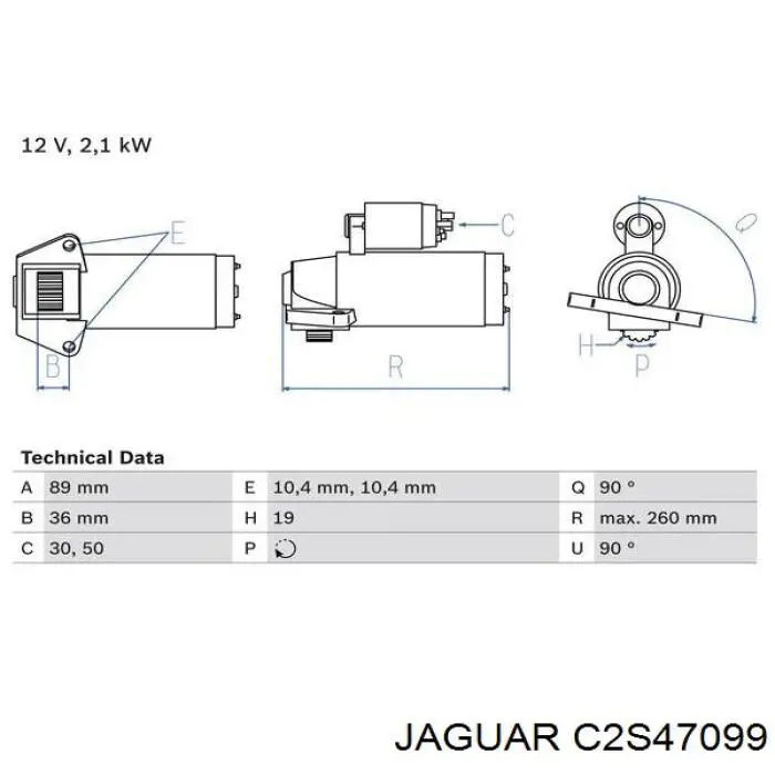 C2S47099 Jaguar стартер