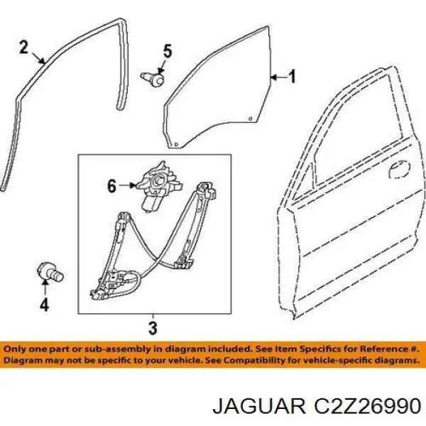 C2Z3313 Jaguar Підйомник механічний вітрового скла