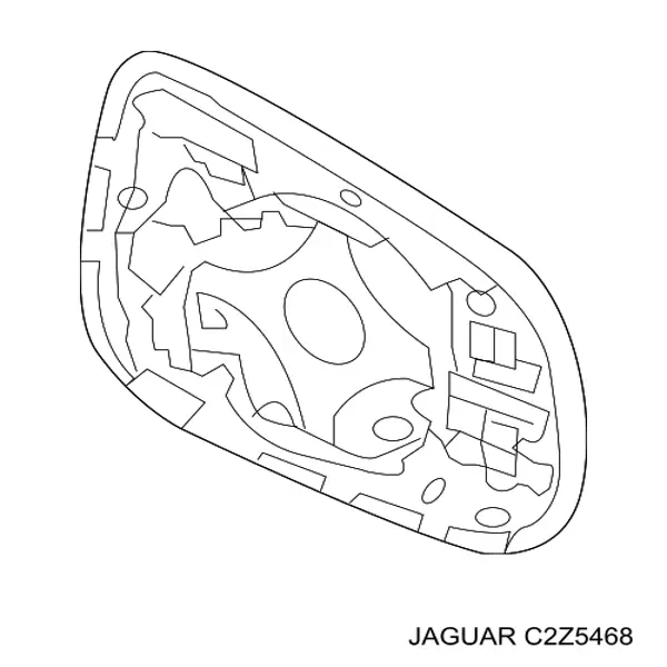 C2Z5468 Jaguar Дзеркальний елемент лівий