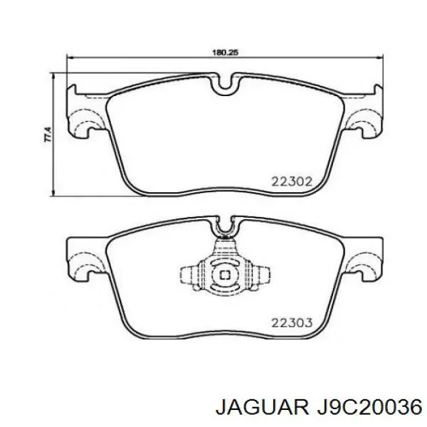 Гальмівні колодки Jaguar J9C20036 ціна, від 87.41 USD