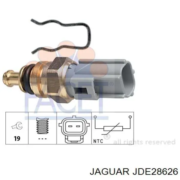 JDE28626 Jaguar датчик температури охолоджуючої рідини