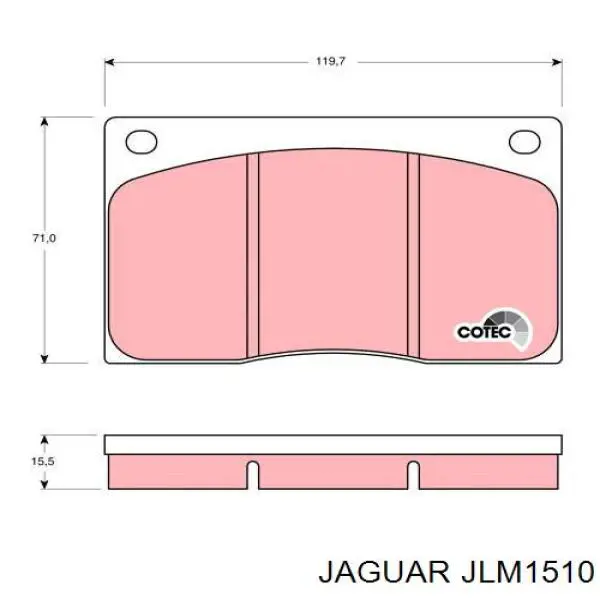 JLM1510 Jaguar колодки гальмівні передні, дискові