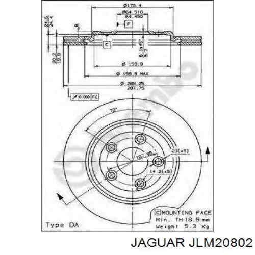 Гальмівні диски JLM20802 Jaguar
