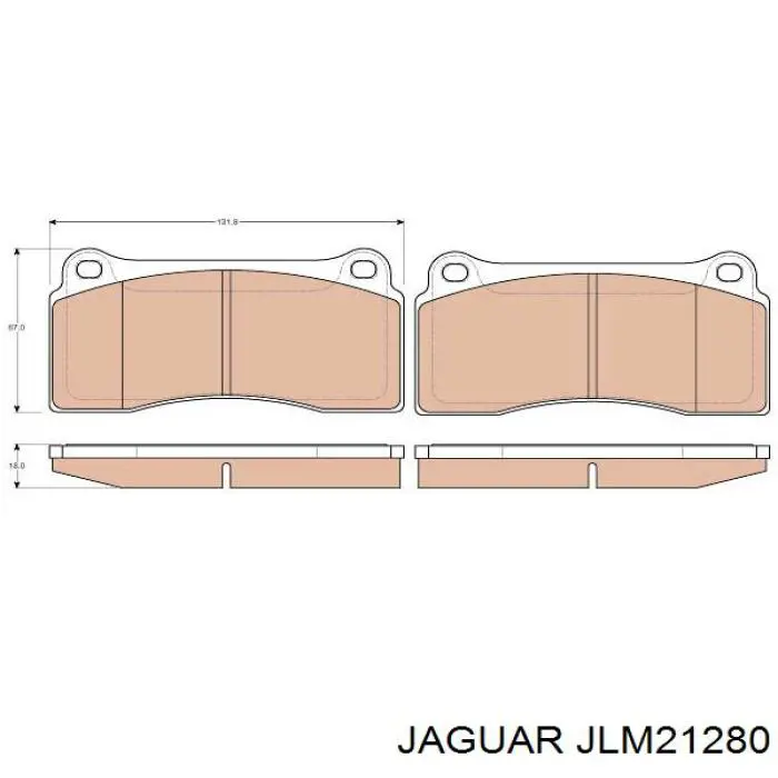 Гальмівні колодки Jaguar JLM21280 ціна, від 39.78 USD