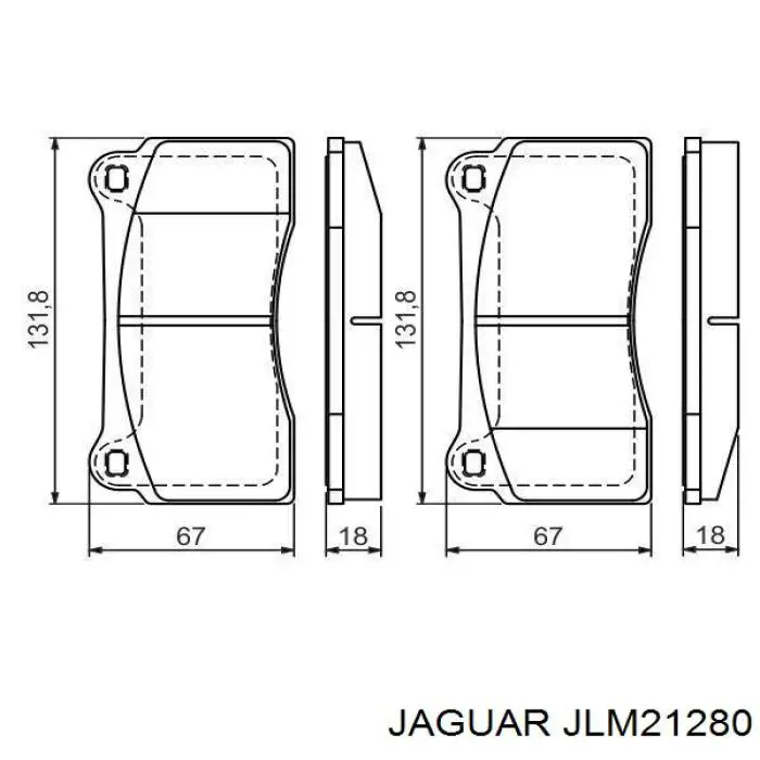 Передні тормозні колодки JLM21280 Jaguar