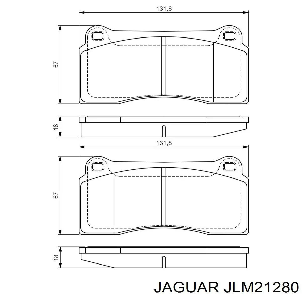 JLM21280 Jaguar Передні гальмівні колодки