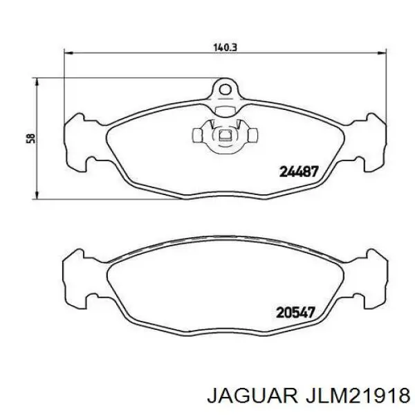 Колодки гальмові задні, дискові JLM21918 Jaguar