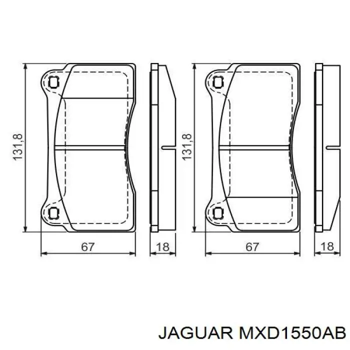 MXD1550AB Jaguar Передні гальмівні колодки
