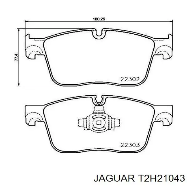 Передні тормозні колодки T2H21043 Jaguar