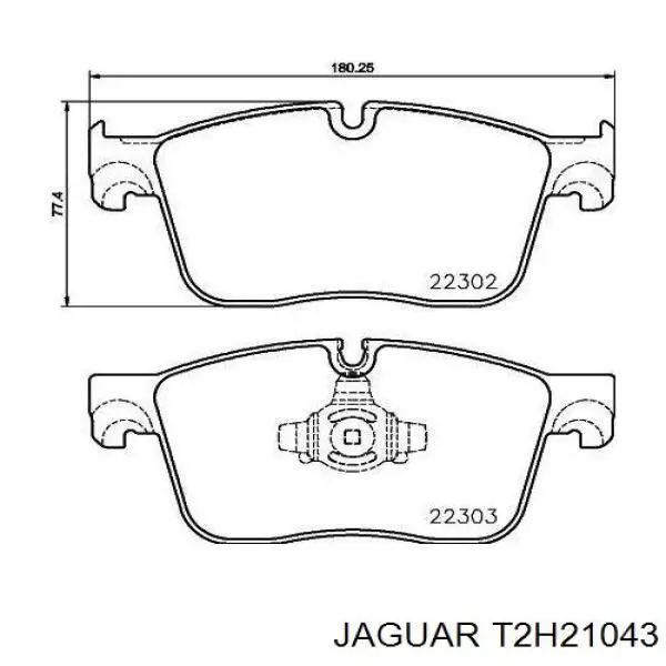 Купити T2H21043 Jaguar Колодки гальмівні передні, дискові