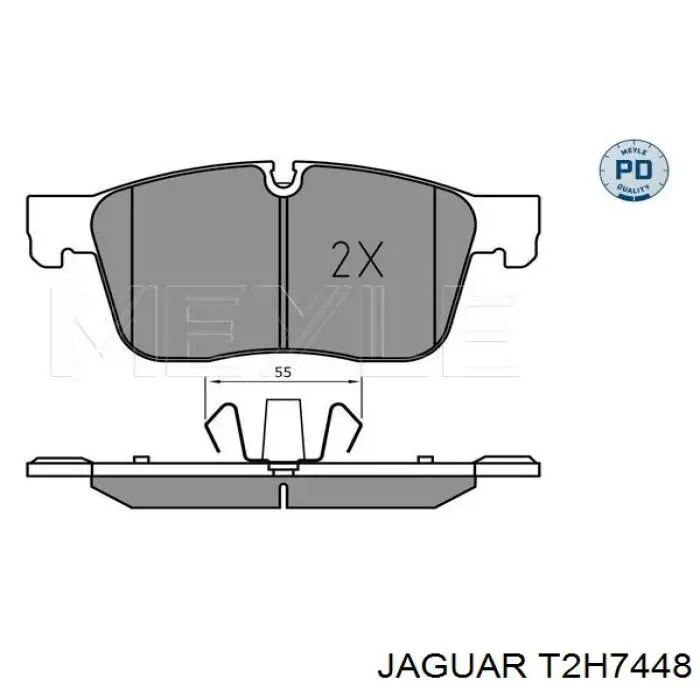 Гальмівні колодки Jaguar T2H7448 ціна, від 76.22 USD