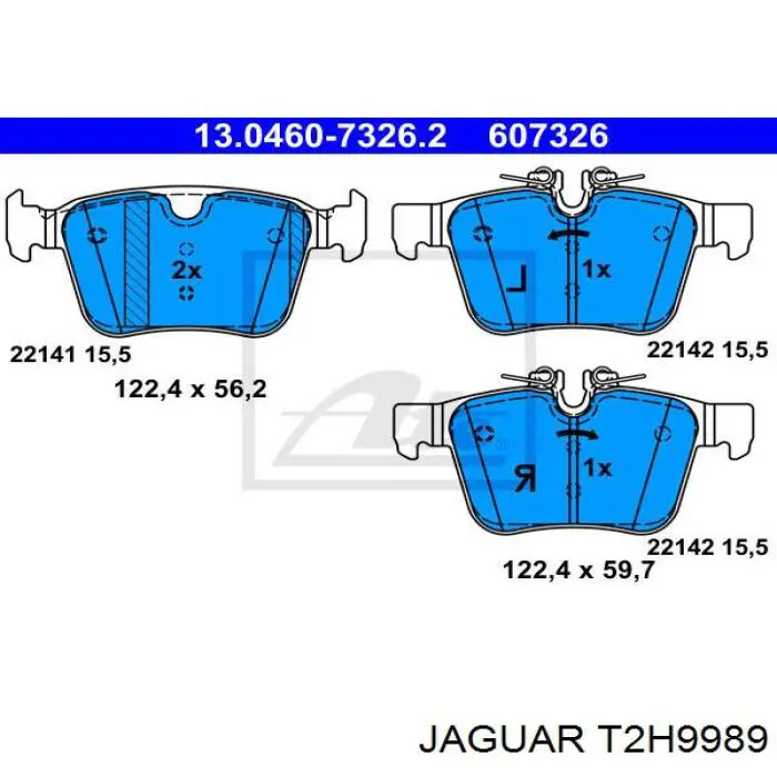 Купити T2H9989 Jaguar Задні колодки