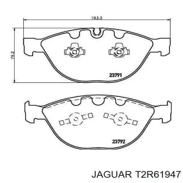 T2R61947 Jaguar Передні гальмівні колодки