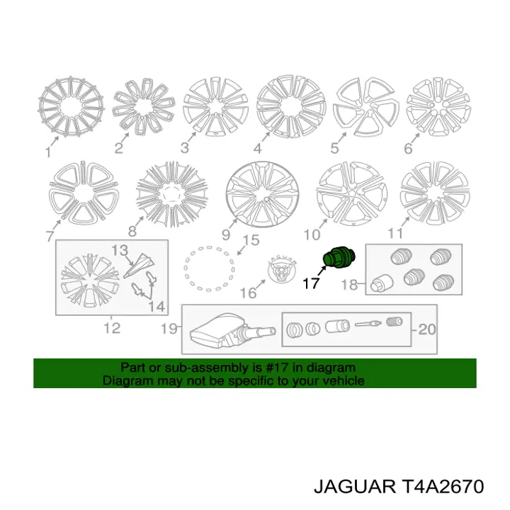 Купити T4A2670 Jaguar Колісні гайки