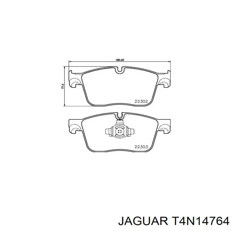 Передні тормозні колодки T4N14764 Jaguar