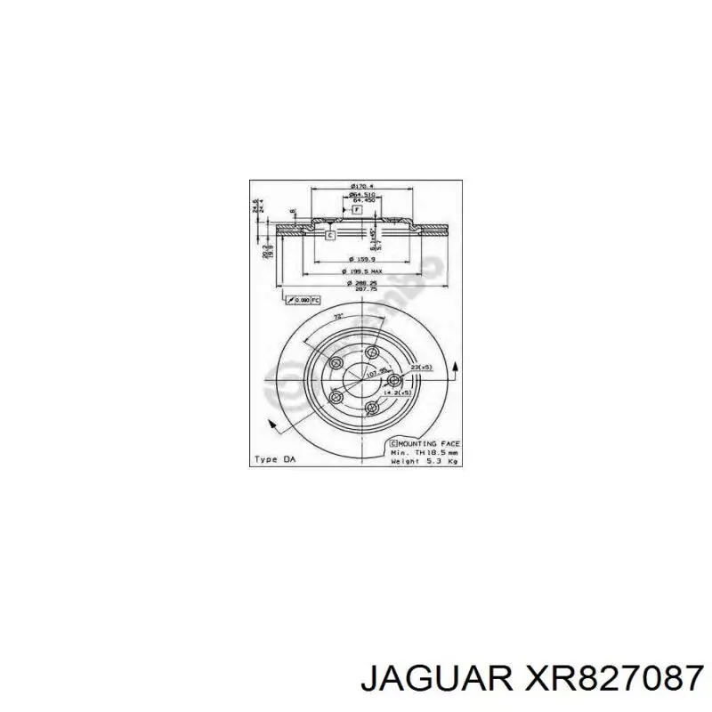 XR827087 Jaguar Дискові гальма