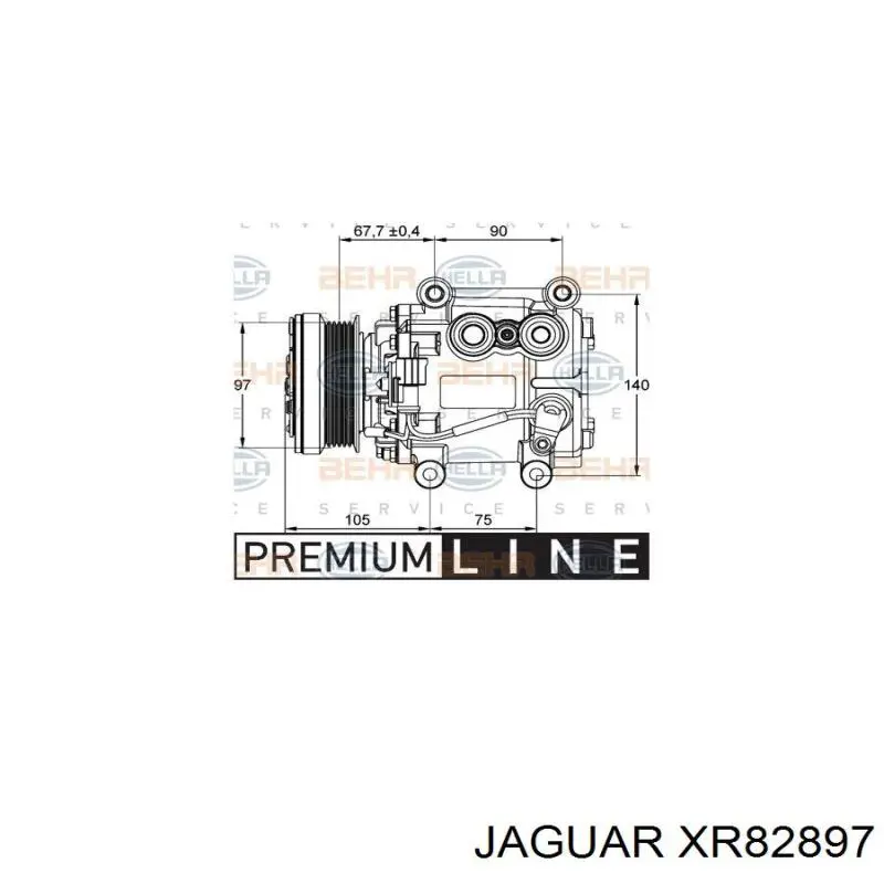 XR82897 Jaguar компресор кондиціонера