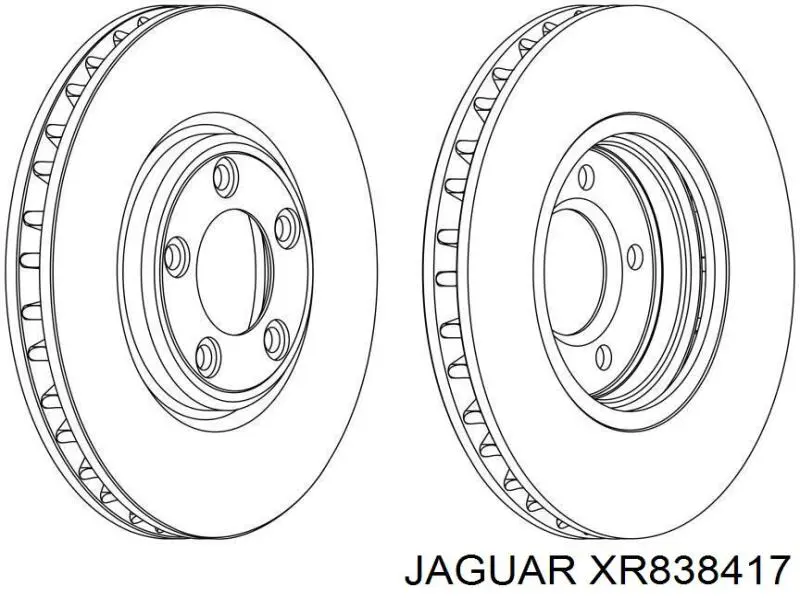 XR838417 Jaguar диск гальмівний передній