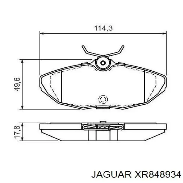 XR848934 Jaguar Колодки гальмівні задні, дискові