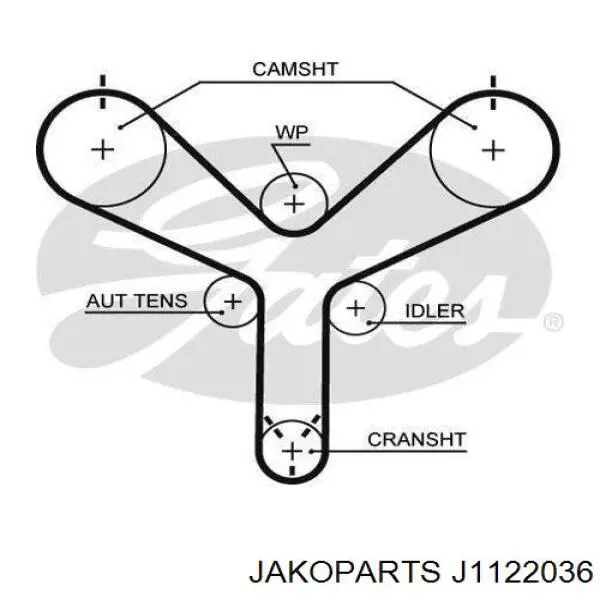 Ремінь ГРМ J1122036 Jakoparts