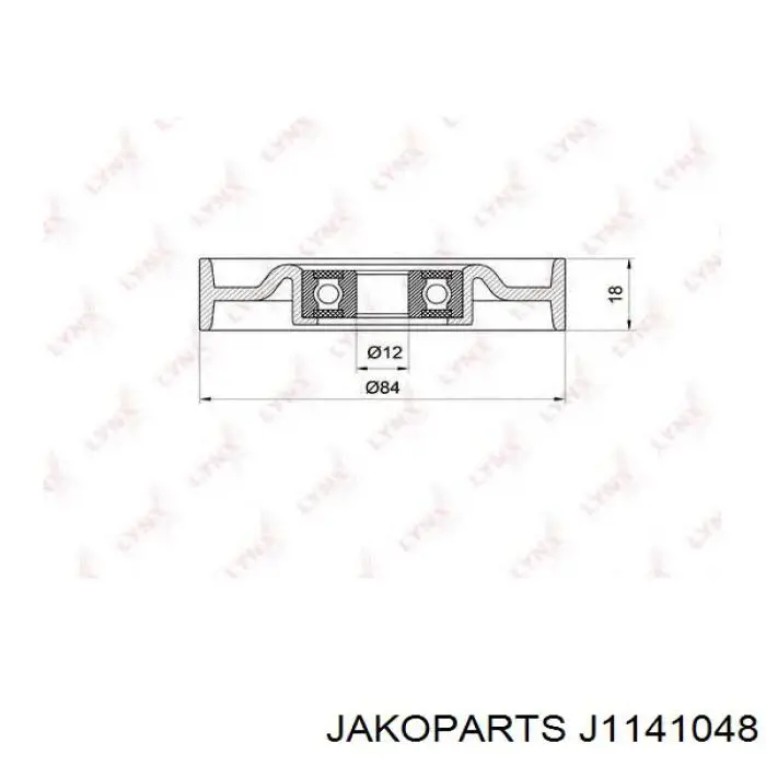 Ролик приводного ременя, паразитний Jakoparts J1141048 ціна, від 16.08 USD
