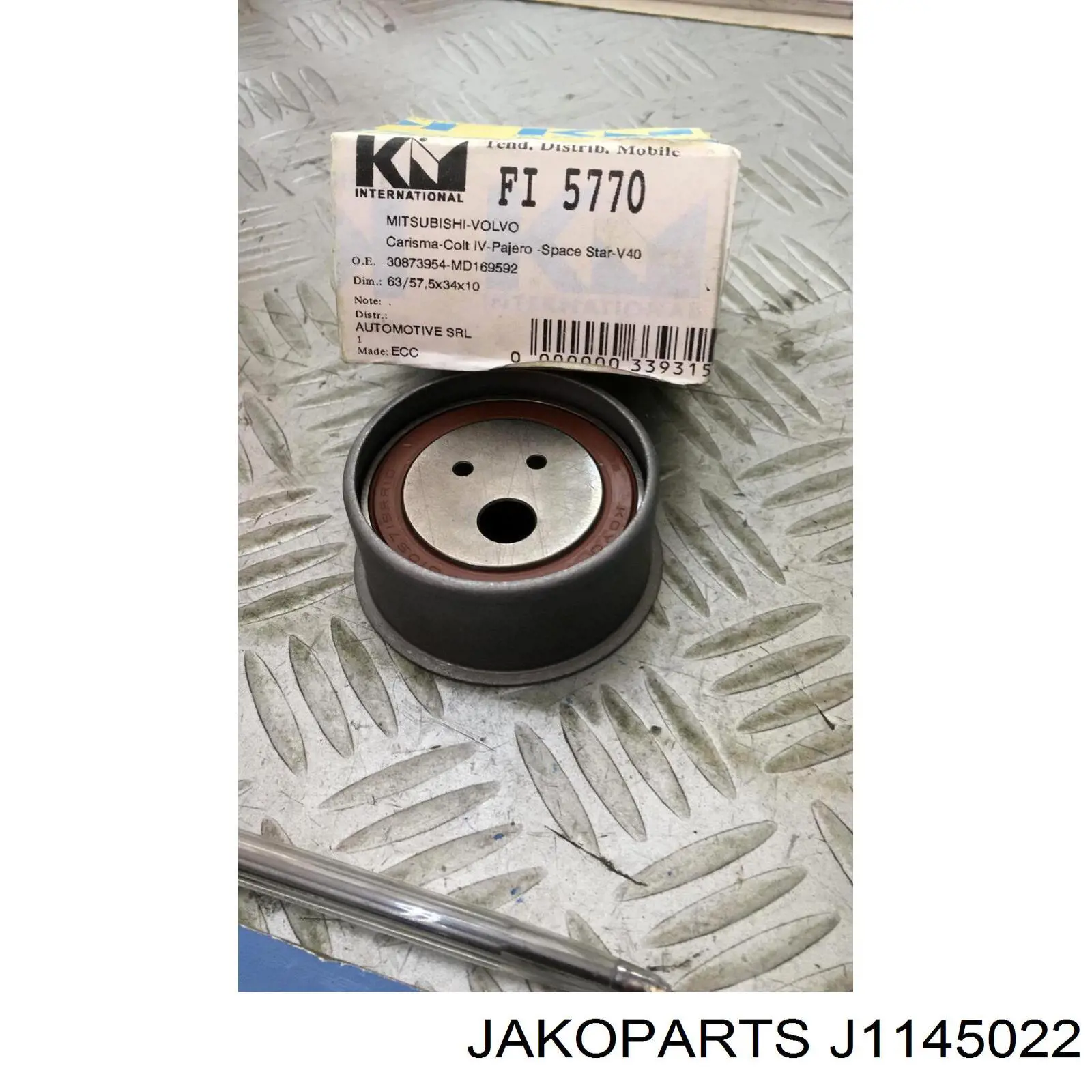 Ролик натягувача ременя ГРМ J1145022 Jakoparts