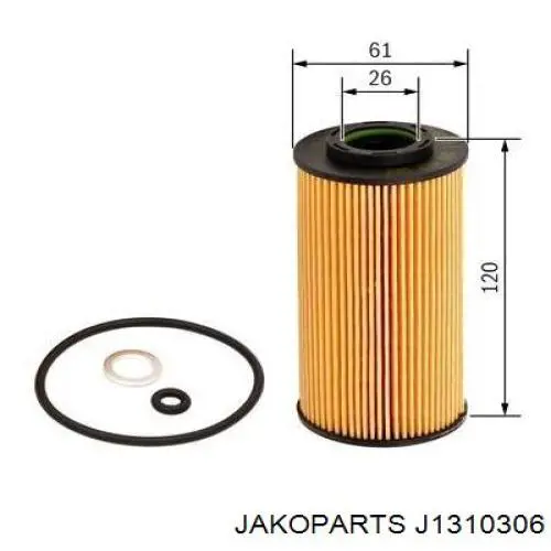 Масляний фільтр J1310306 Jakoparts
